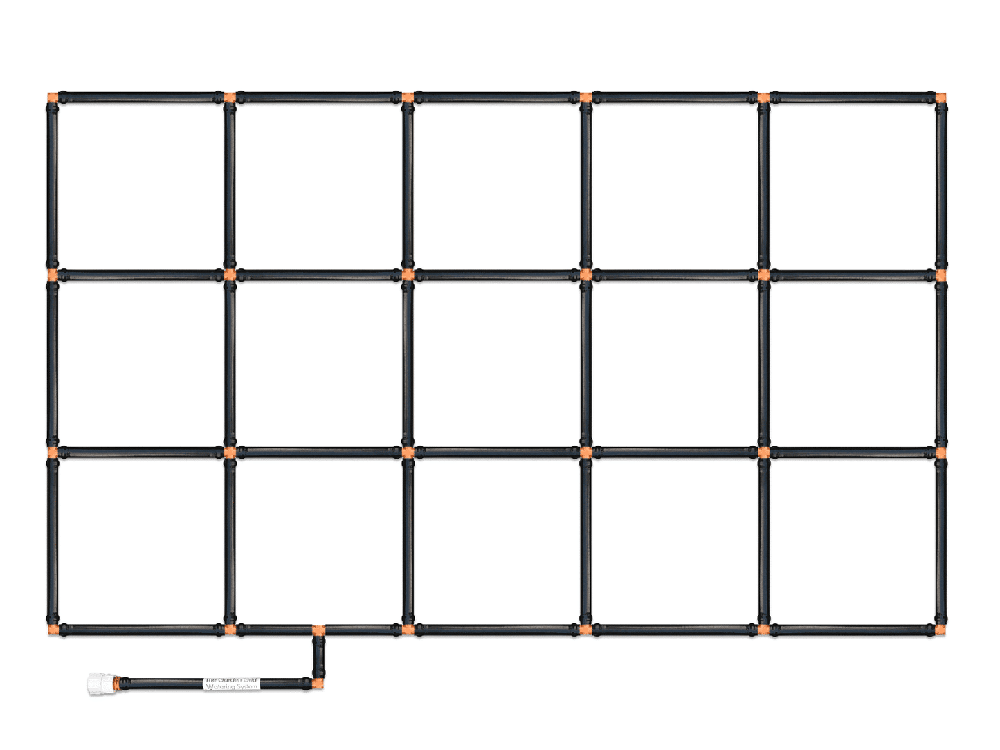 3x5 Garden Grid Watering System - 33.5"x55"