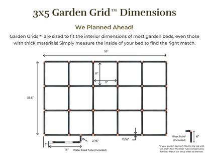 3x5 Garden Grid™ Watering System