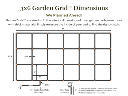 3x6 Garden Grid™ Watering System