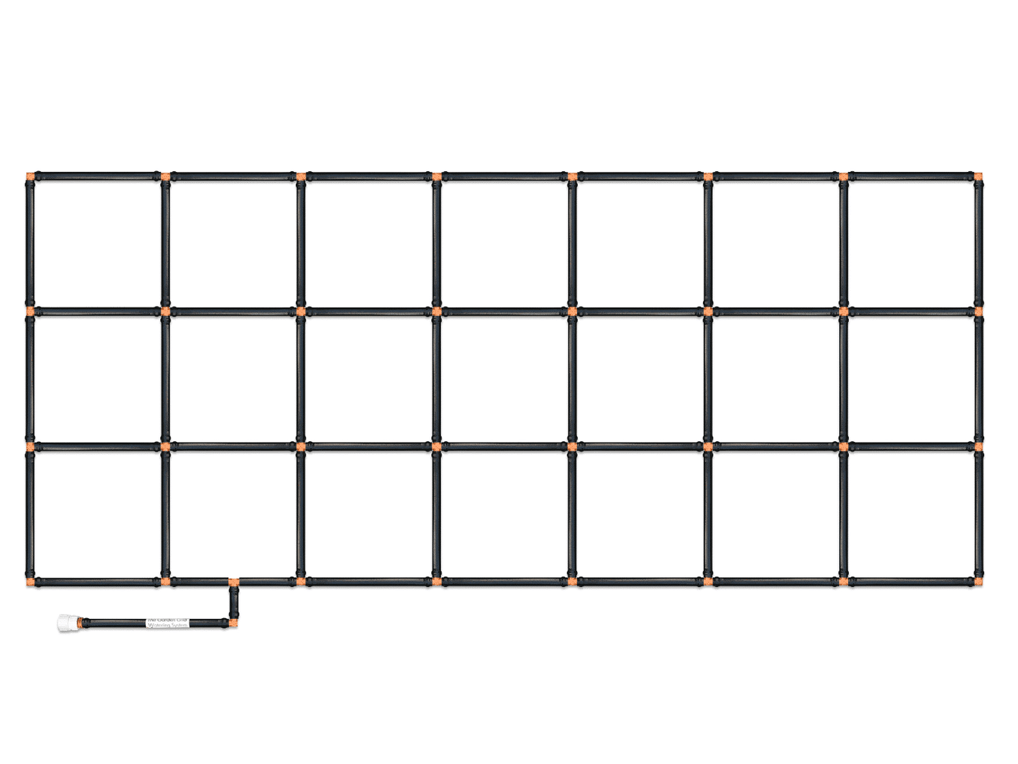 3x7 Garden Grid Watering System - 33.5"x77"