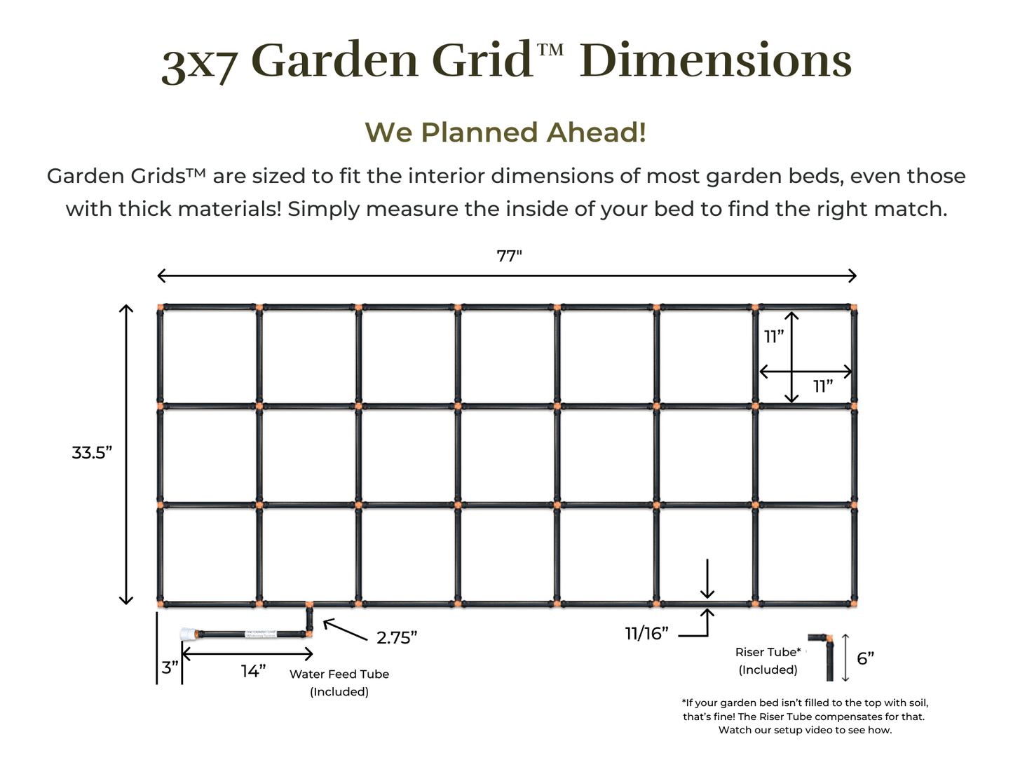 3x7 Garden Grid™ Watering System