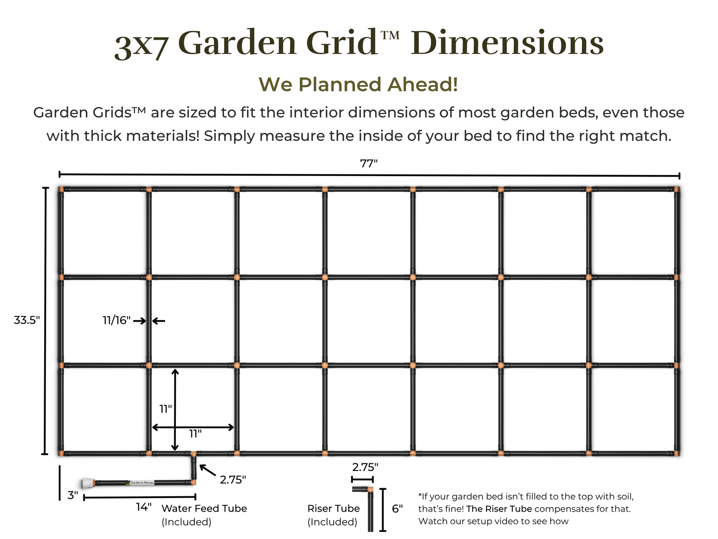 3x7 Garden Grid™ Watering System