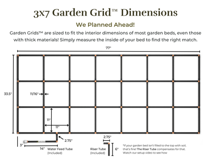 3x7 Garden Grid™ Watering System