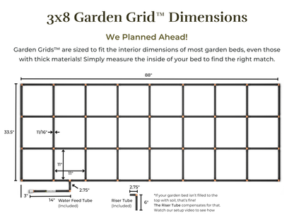 3x8 Garden Grid™ Watering System