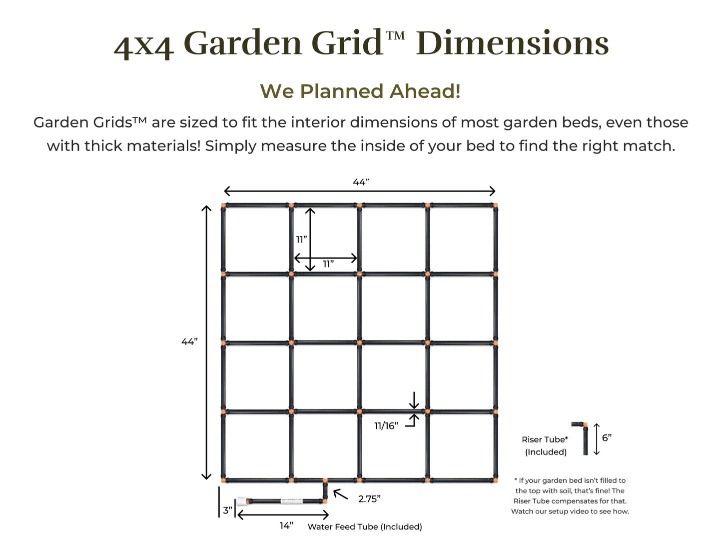 4x4 Garden Grid™ Watering System