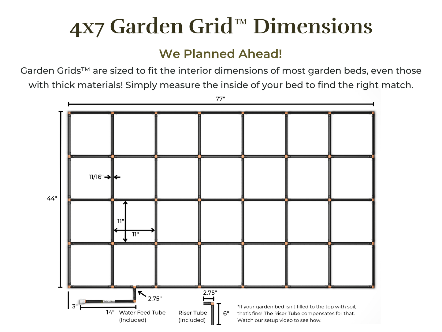 4x7 Garden Grid™ Watering System
