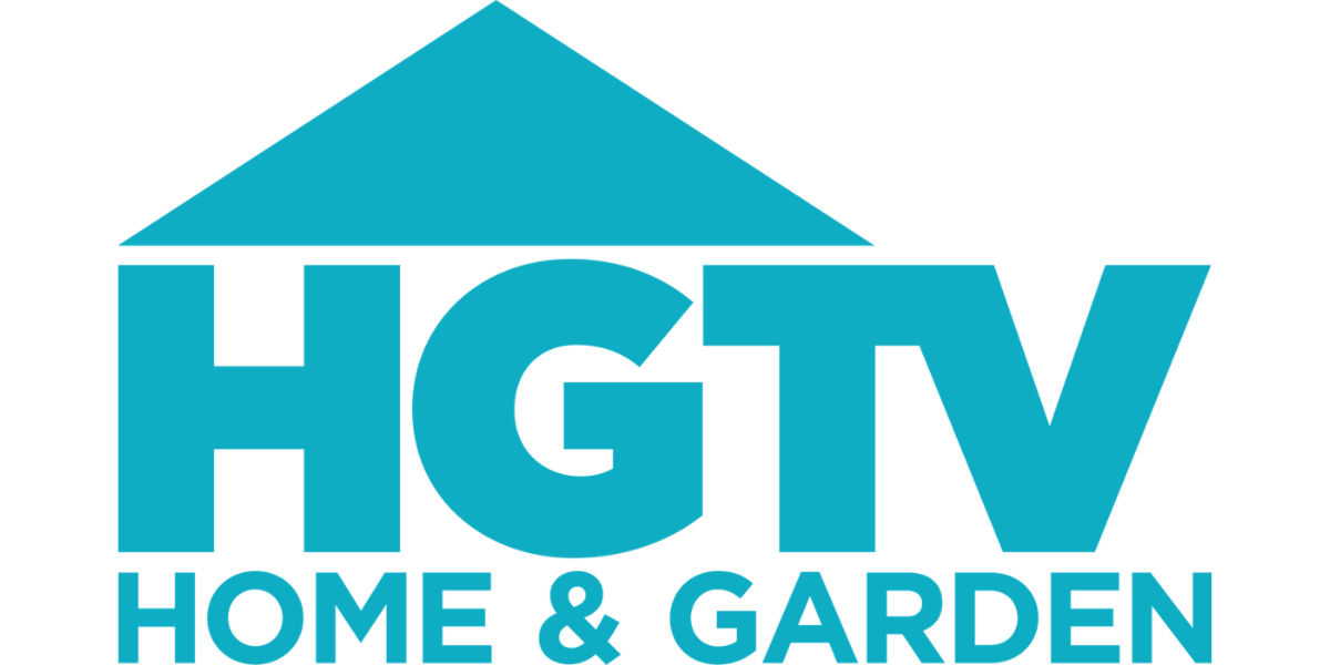 HGTV Home & Garden logo in blue on a transparent background