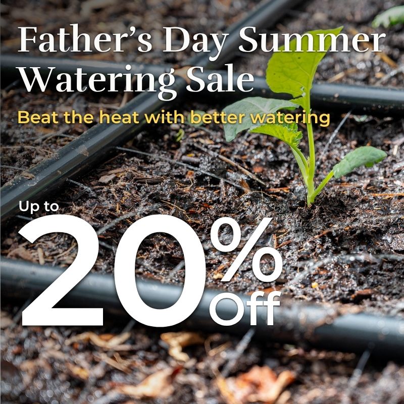 Father's Day Summer Watering Sale, up to 20% off, with a seedling and drip irrigation lines