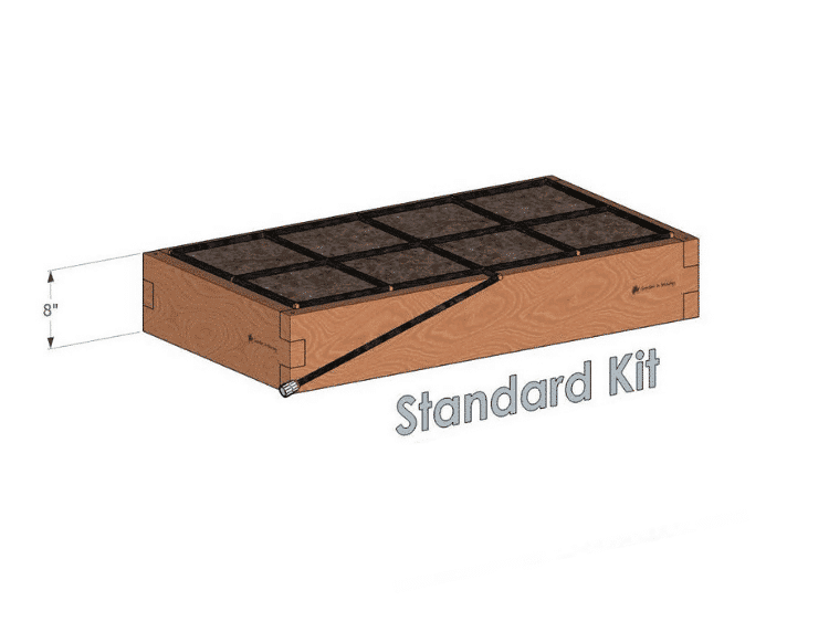 2x4 Raised Garden Kit with The Garden Grid Watering System 8 Inch Height 2