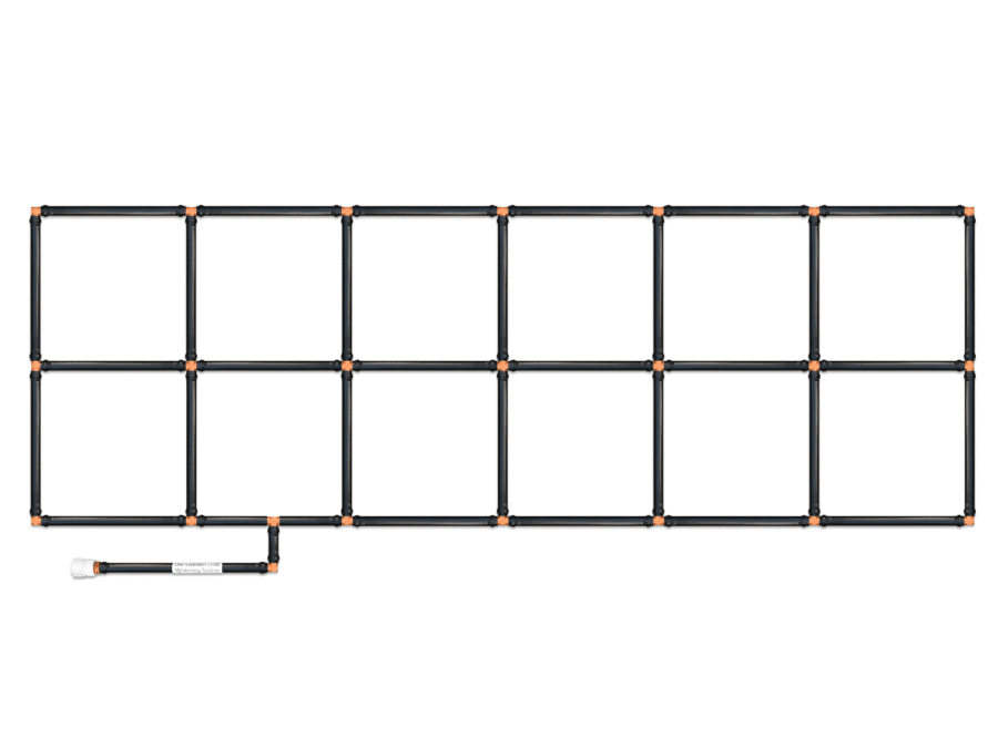 2x6 Garden Grid Watering System - 22.5"x66"