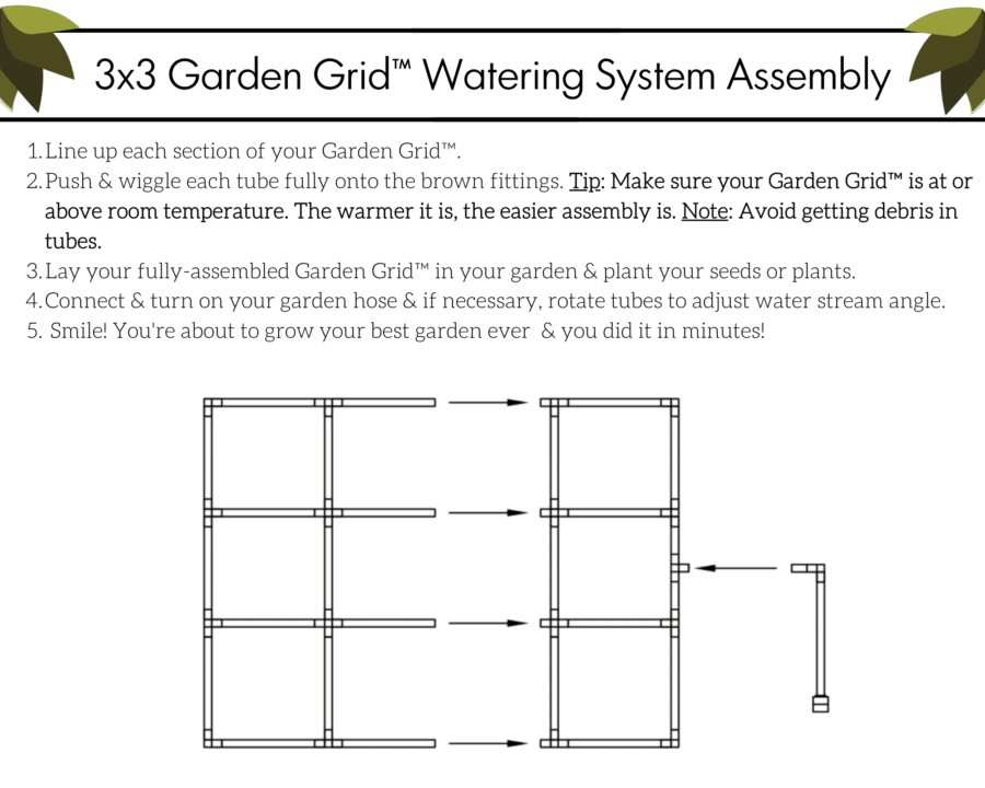 3x3 Garden Grid Assembly
