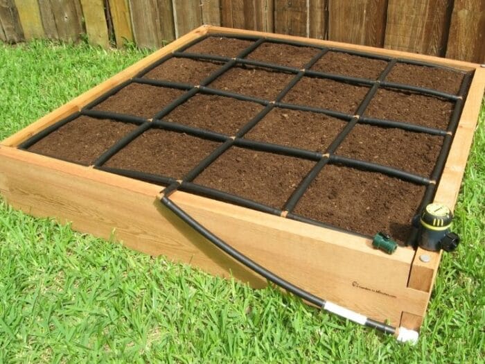 4x4 Raised Garden Bed Kit with Garden Grid Watering System 2