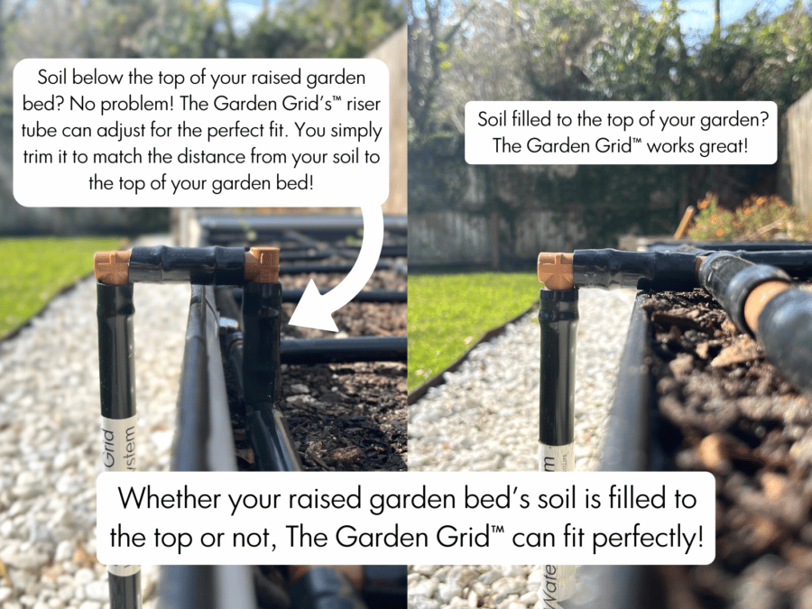 Filled to the top with soil or not, the Garden Grid works great!