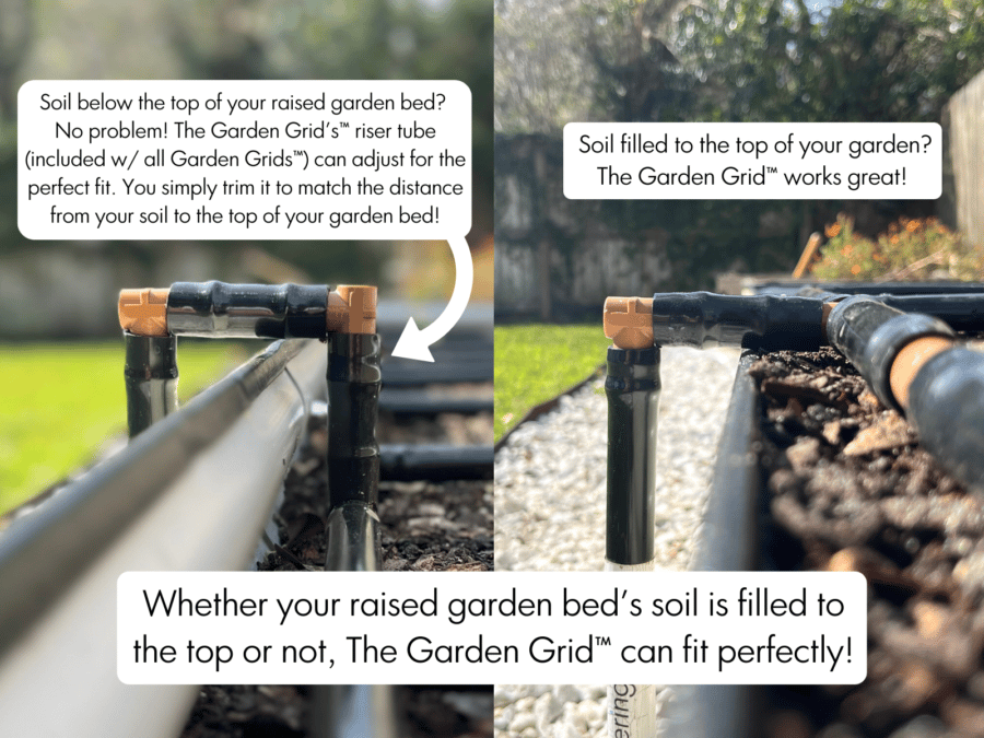 Filled to the top with soil or not, Garden Grids can fit your planting space.