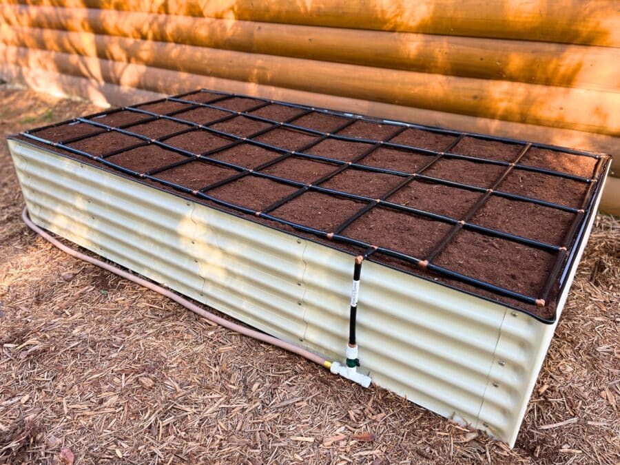 Metal Raised Garden Bed Bundle with Garden Grid watering systems