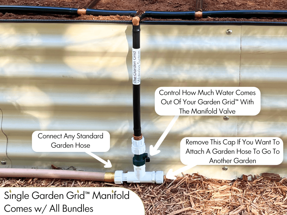 Raised Garden Bundle Single Garden Grid Manifold with Label & Explainers