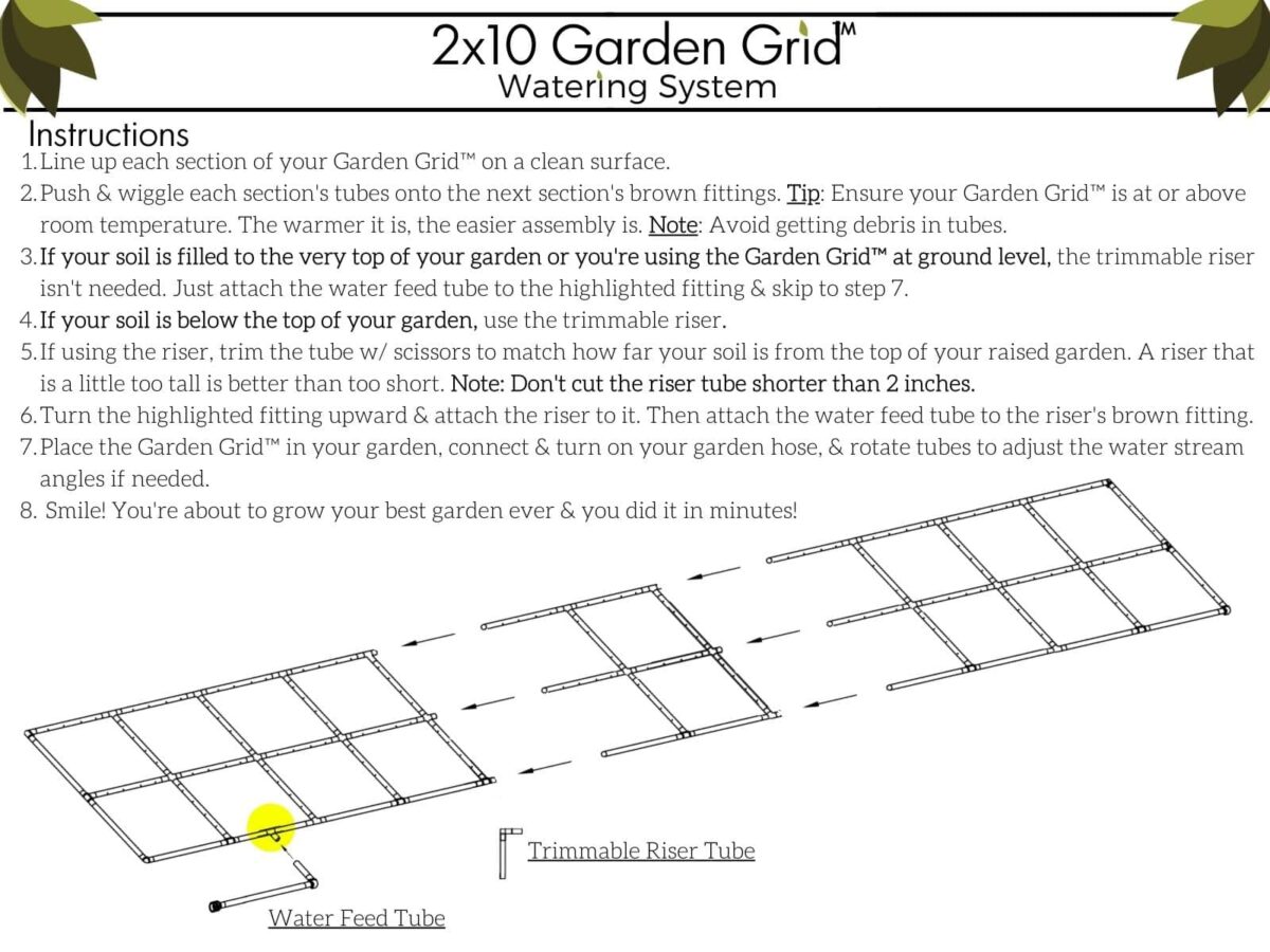 2x10 Garden Grid Assembly